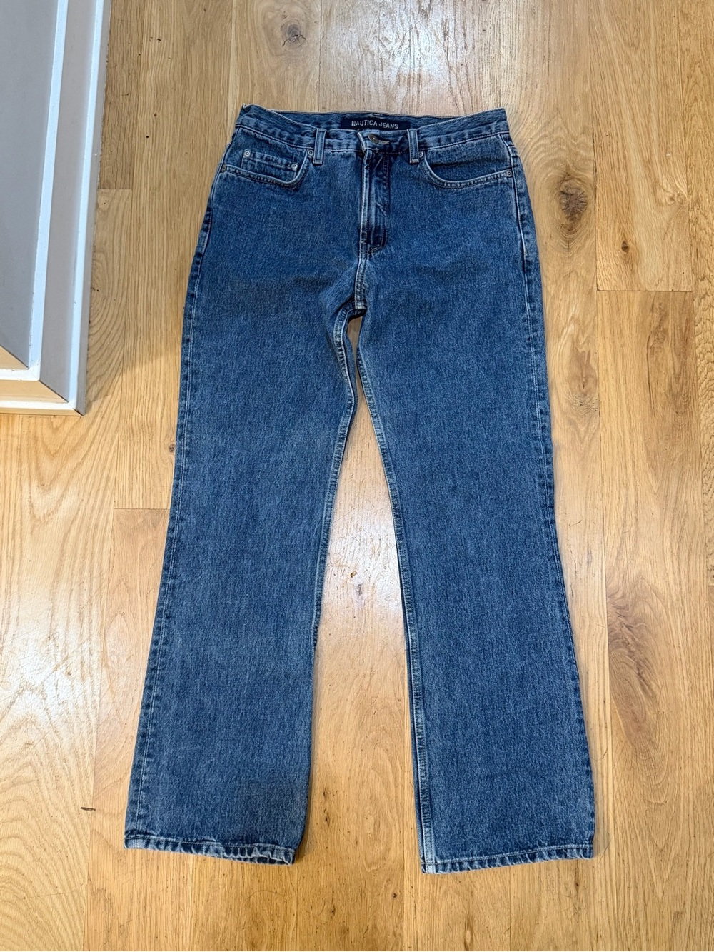 Dark Blue Straight Leg Jeans